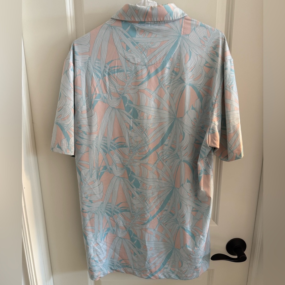 Bad Birdie Pastel Palm Print Polo - Picture 3 of 3